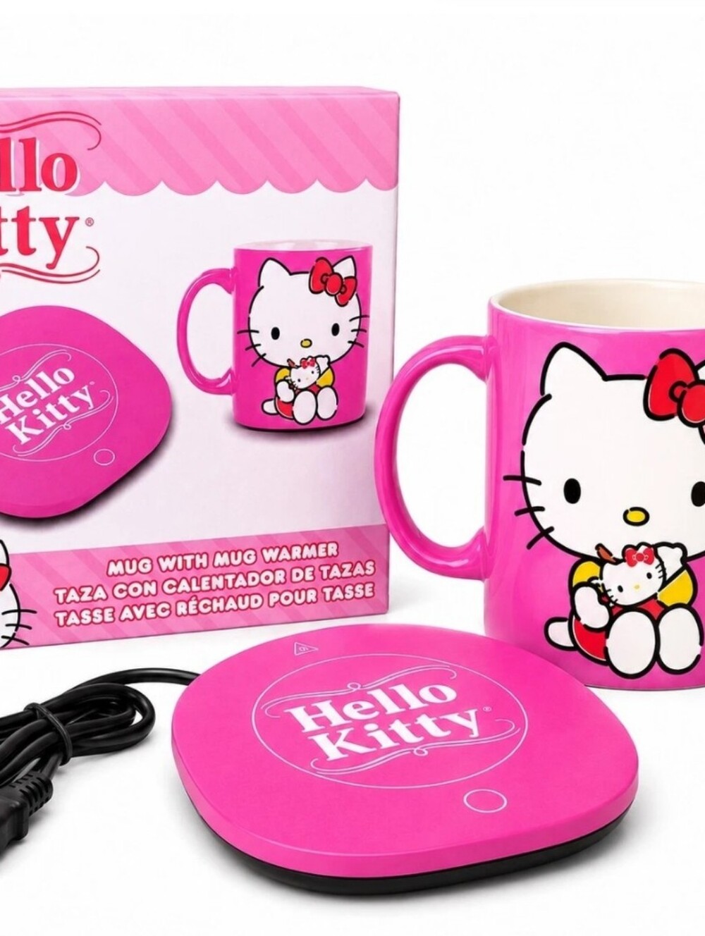 Hello Kitty  Logo Mug w/Mug Warmer